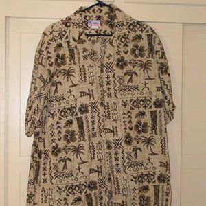 Hawaiian Shirt 3XL Brown Tan "Hawaii" brand